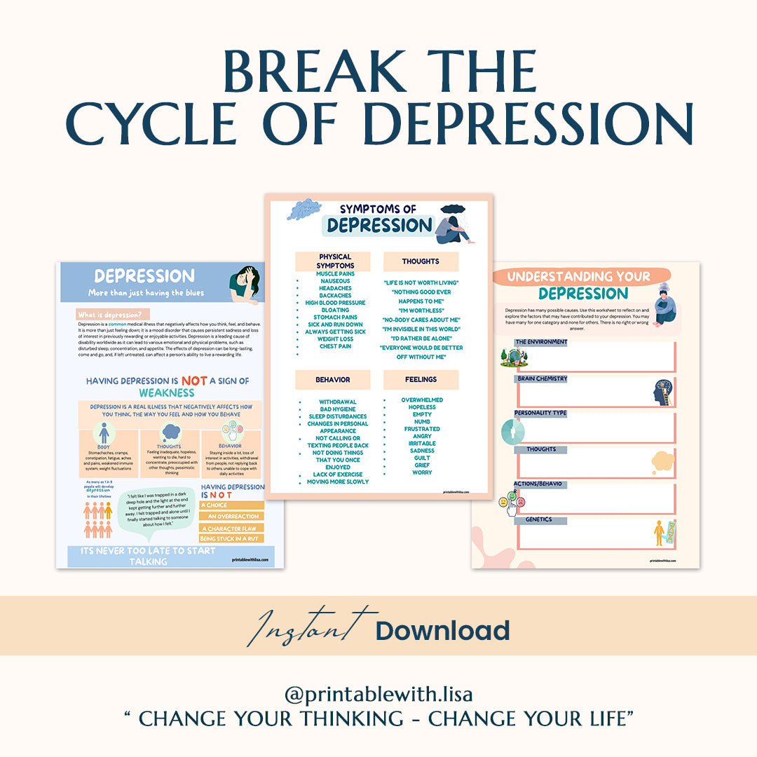Therapy Worksheet Bundle, Psychology Resources, Inner Critic, Boundaries, Trauma, Acceptance Therapy, Safety Plan, Planner, Affirmations, GAD